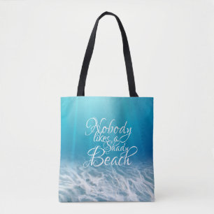 Bolsa Tote Ninguém gosta de uma praia obscuro