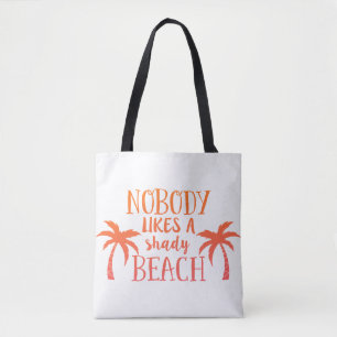 Bolsa Tote Ninguém gosta de uma praia obscuro