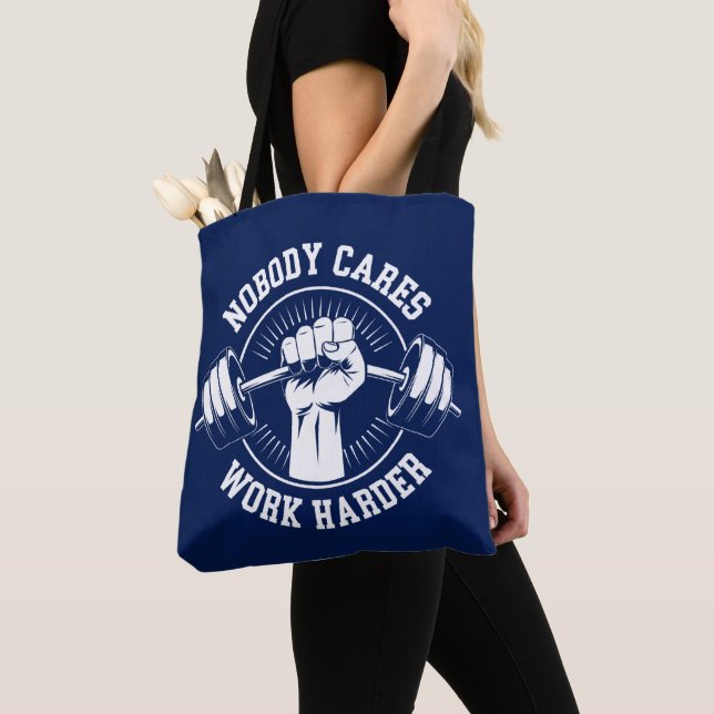 Bolsa Tote Ninguém se importa de trabalhar mais no Gym (Close Up)