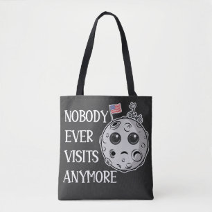Bolsa Tote Ninguém Visita Mais Um Luar Engraçado.