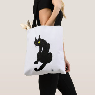 Bolsa Tote NINJA BLACK CAT White