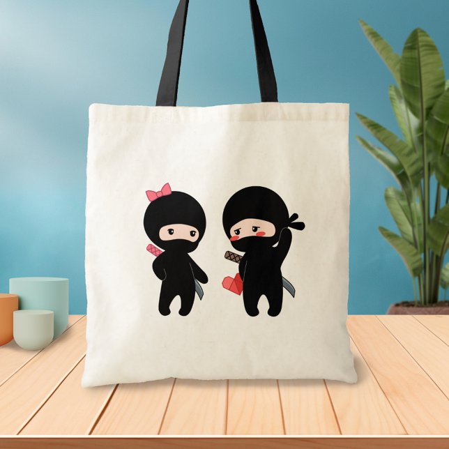 Bolsa Tote Ninja Pair, Boy e Girl (Criador carregado)