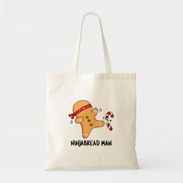 Bolsa Tote Ninjabread Man Funny Gingerpão Pun (Frente)