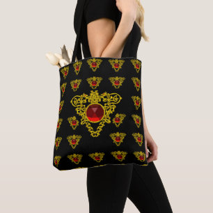 BOLSA TOTE NÓ CÉLTICO DE OURO JOIA DO CORAÇÃO PEDRA PRECIOSA 