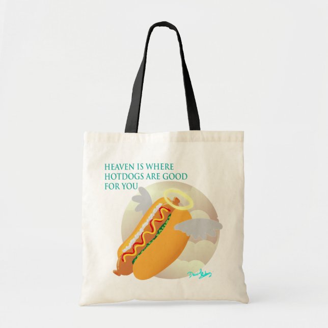 Bolsa Tote No céu, os hotdogs são bons para você (Frente)