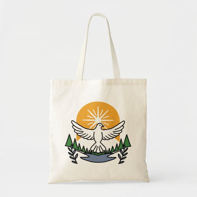 Bolsa Tote No espírito de Deus que levanta - fé e liberdade (Frente)