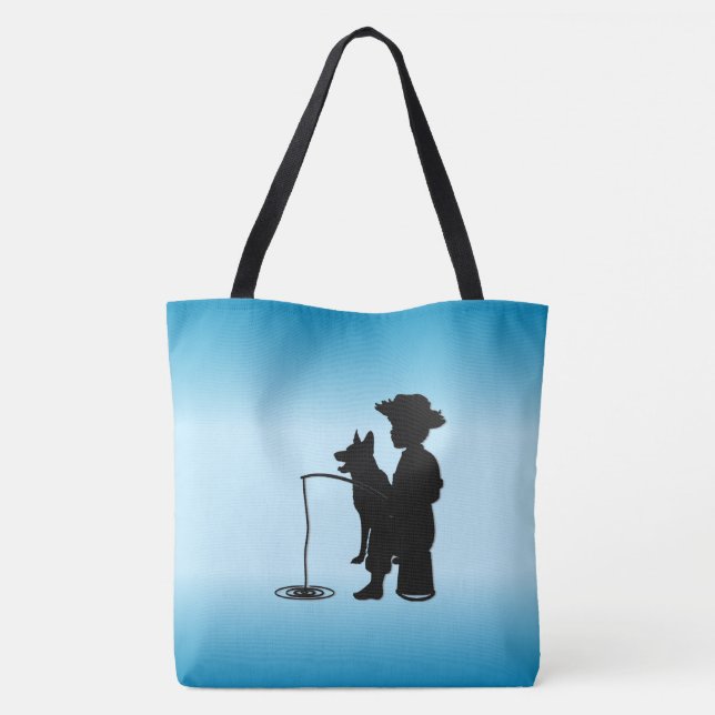 Bolsa Tote No furo da pesca (Verso)