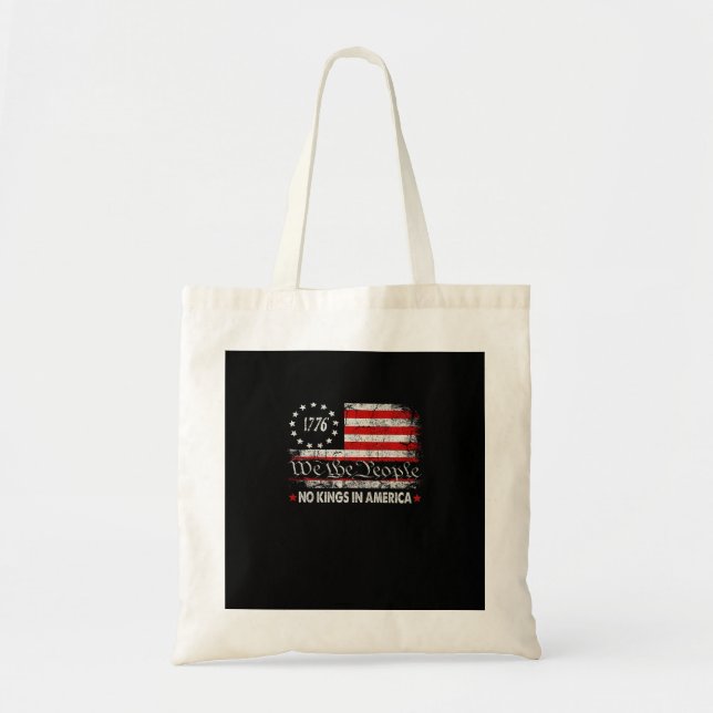 Bolsa Tote No Kings In America We The People Retro Cool (Frente)
