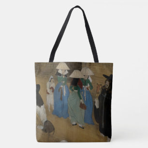 Bolsa Tote "No mercado" Arte asiática clássica em