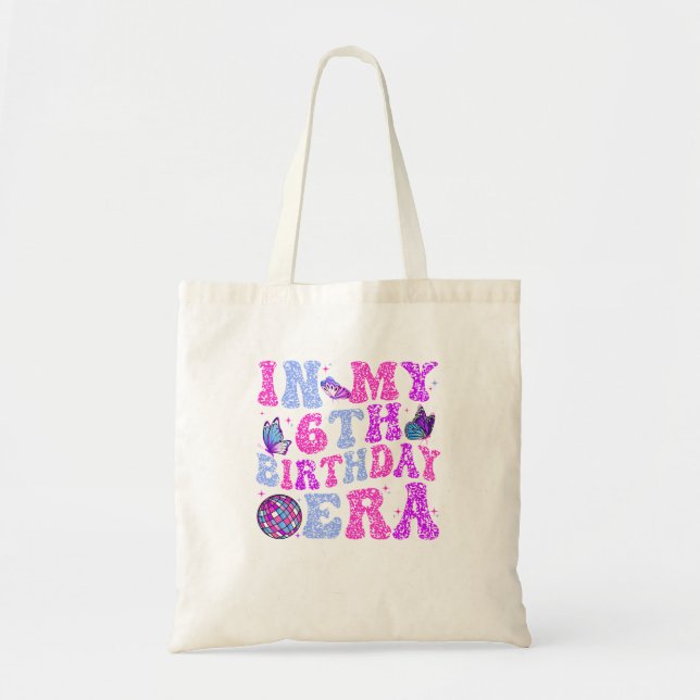 Bolsa Tote No Meu Aniversário, Anos De Idade, Retro Disco Bir (Frente)