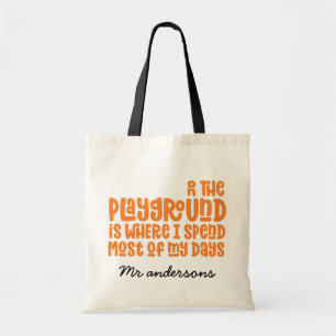 Bolsa Tote No recreio, a tipografia é um presente de profess