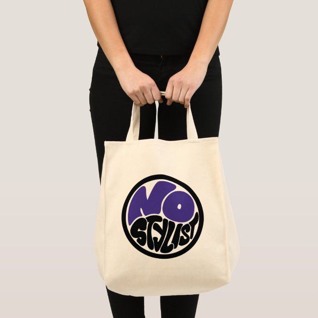 Bolsa Tote NO STYLIST double purp emblem grocery Tote Bag (Frente (produto))
