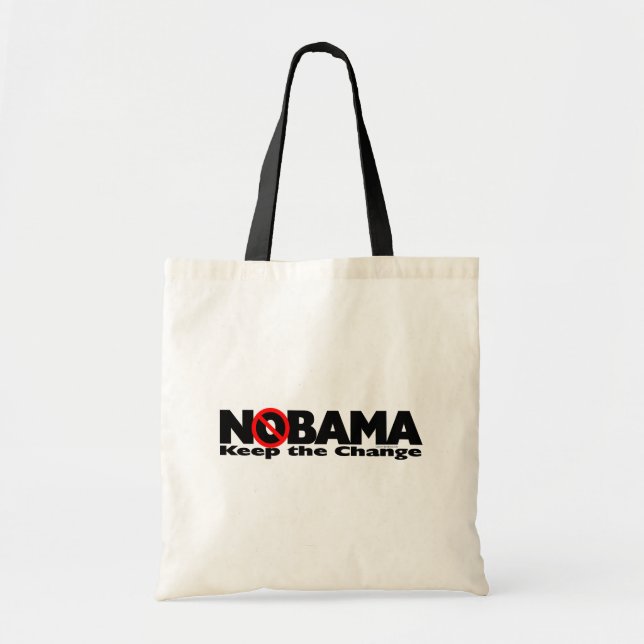 Bolsa Tote NoBama: Mantenha a mudança (Frente)
