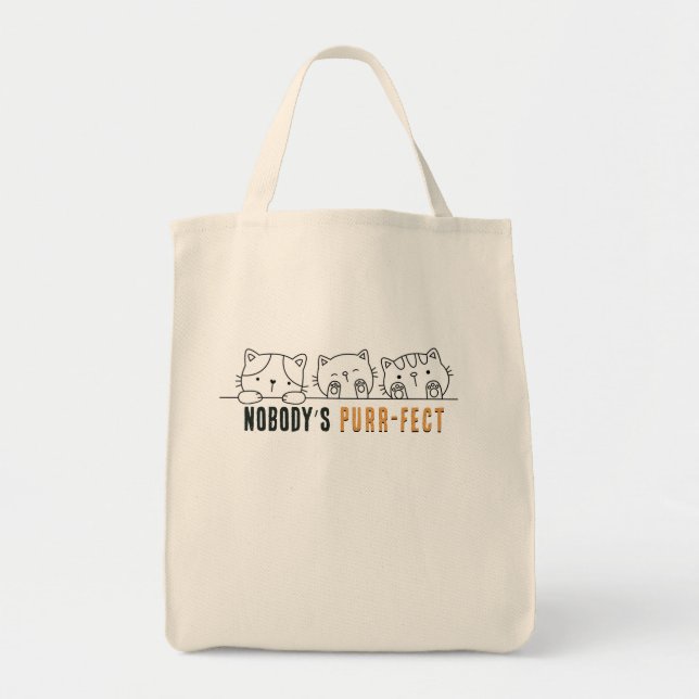 Bolsa Tote Nobody's Purr-fect (Frente)