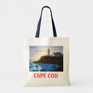 Bolsa Tote Nobska Lighthouse Cape Cod Massachusetts Tote Bag