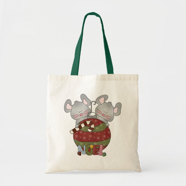 Bolsa Tote Noel Mice Holiday T-shirts e presentes (Frente)