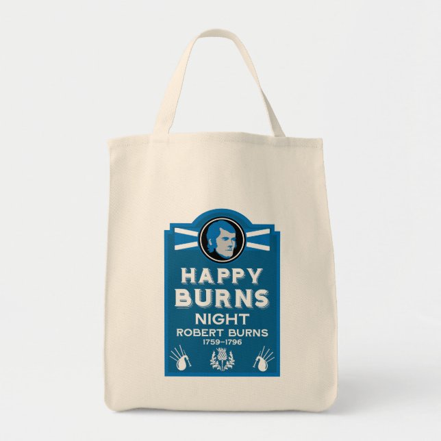 Bolsa Tote Noite Burns Escocesa (Frente)