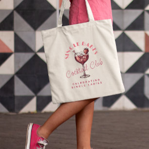 Bolsa Tote Noite das Garotas Bebês Solteiras Rosa Cocktail