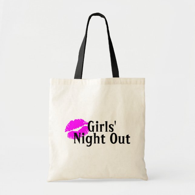 Bolsa Tote Noite das meninas para fora (lábios) (Frente)