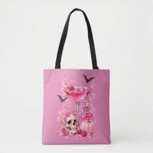 Bolsa Tote Noite de Halloween Rosa das Meninas   Festa de Coc