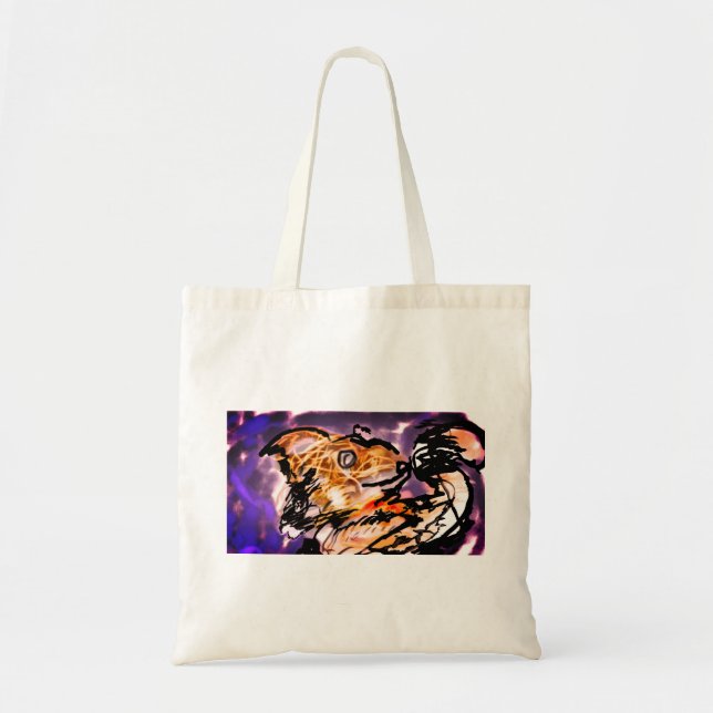 Bolsa Tote Noite de lobo Sozinho  (Frente)
