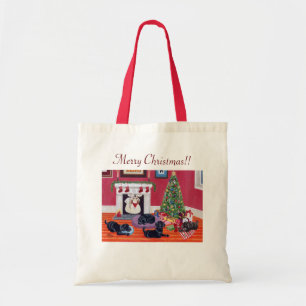 Bolsa Tote Noite de Natal Labradors