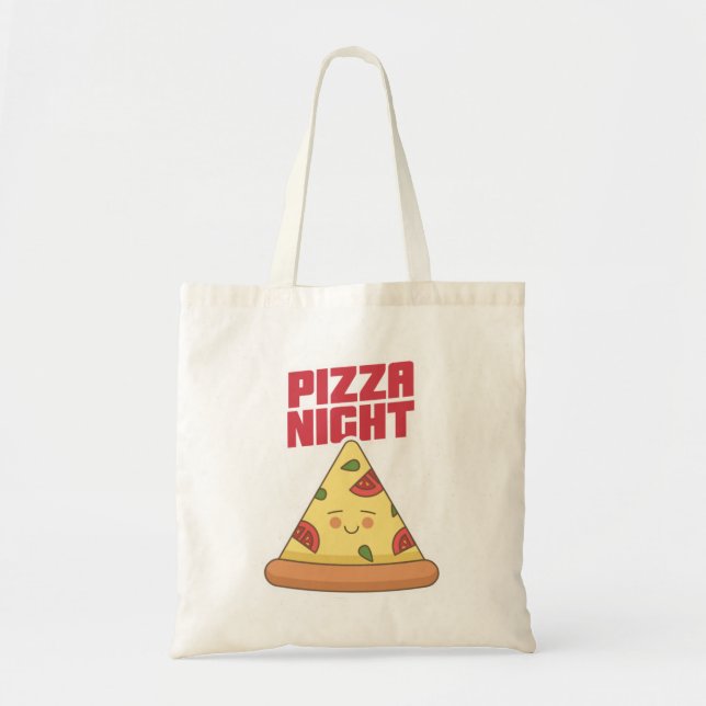 Bolsa Tote Noite de Pizza (Frente)
