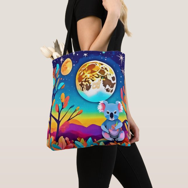 Bolsa Tote Noite enluarada do coala (Close Up)