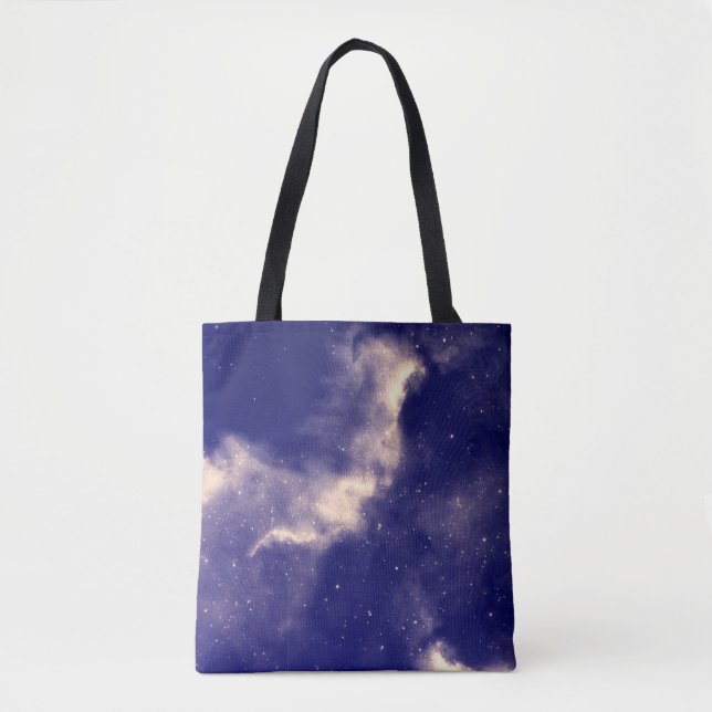 Bolsa Tote Noite estrelada com galáxia (Frente)