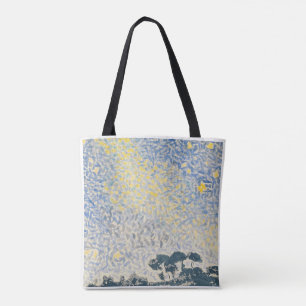 Bolsa Tote Noite Estrelada Inspirada em Van Gogh Estética Art