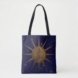 Bolsa Tote Noite estrelado da lua celestial de Sun