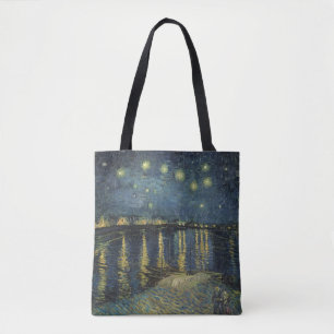 Bolsa Tote Noite estrelado de Vincent van Gogh   sobre o