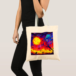 Bolsa Tote Noite Moderna de Halloween Abstrato