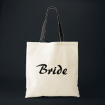 Bolsa Tote Noiva<br><div class="desc">Design de texto do saco de tote nobre</div>