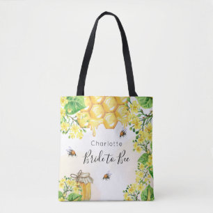 Bolsa Tote Noiva abelha abelhas mel amarelo floral