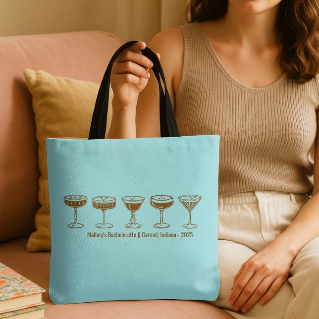 Bolsa Tote Noiva Azul Espresso Martini Despedida de Solteira  (Criador carregado)