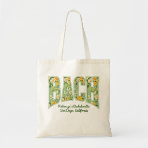 Bolsa Tote Noiva BACH Retro Floral Varsity Damas de Honra