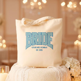 Bolsa Tote NOIVA Brilho Falso Universidade Noivado Bridal