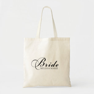 Bolsa Tote Noiva Caligrafia Casamento Elegante