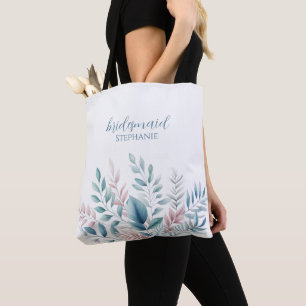 Bolsa Tote Noiva Casamento Botânico Pastel - Damas de Honra -