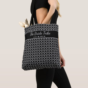 Bolsa Tote Noiva Casamento Festa Personalizada Branco & Preto
