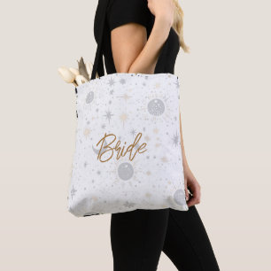 Bolsa Tote Noiva Celestial Preta e Dourada