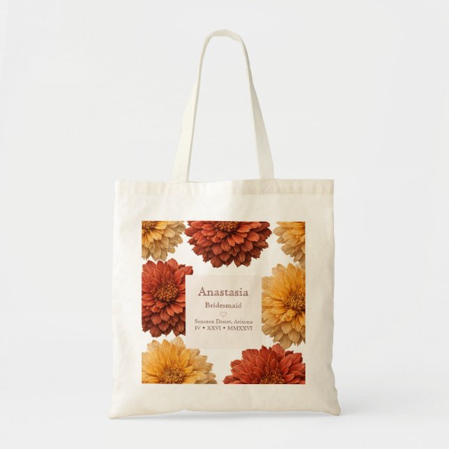 Bolsa Tote Noiva Crisântemo de Outono  (Frente)