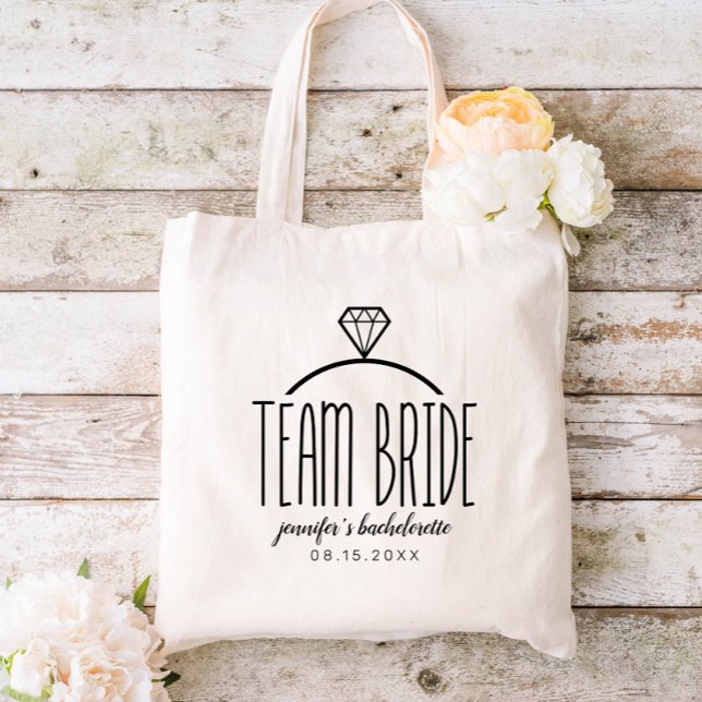 Bolsa Tote Noiva da Equipe Despedida (Criador carregado)