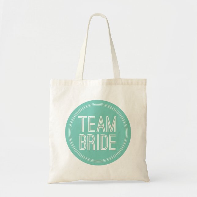 Bolsa Tote Noiva da equipe - sacola do casamento (Frente)