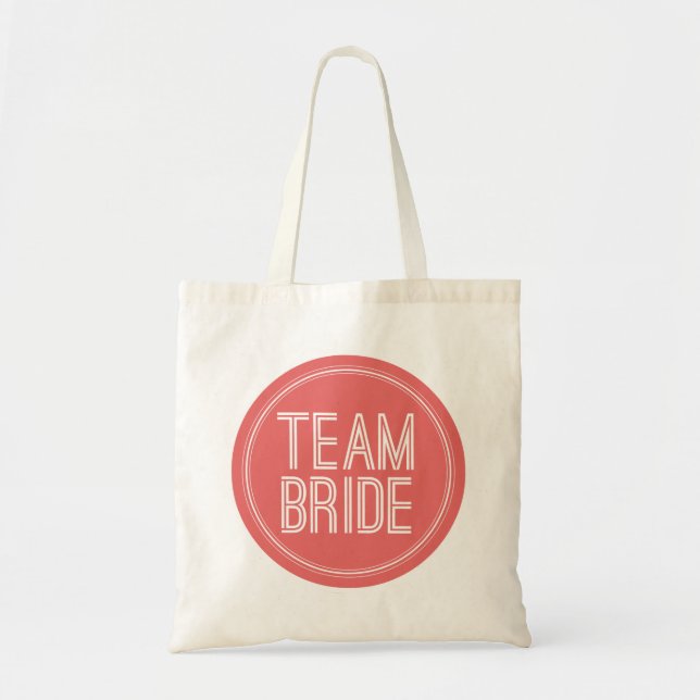 Bolsa Tote Noiva da equipe - sacola do casamento (Frente)