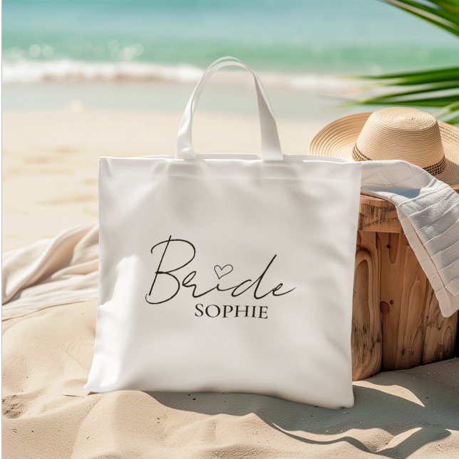 Bolsa Tote Noiva de Bachelorette Personalizada | Nome persona (Criador carregado)