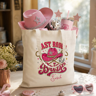 Bolsa Tote Noiva de Disco Cowgirl Personalizada Último Rodeio