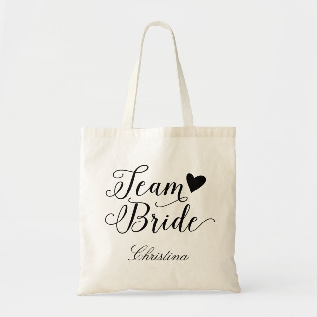 Bolsa Tote Noiva de Equipe Personalizada (Frente)