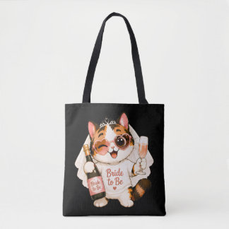 Bolsa Tote Noiva de Gato Malhado Fofo e Aconchegante para ser
